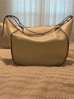 Wandler Cream Shoulder Bag with Black Trim